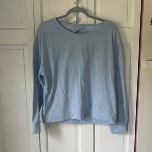 Women's Light Blue Speckled Top